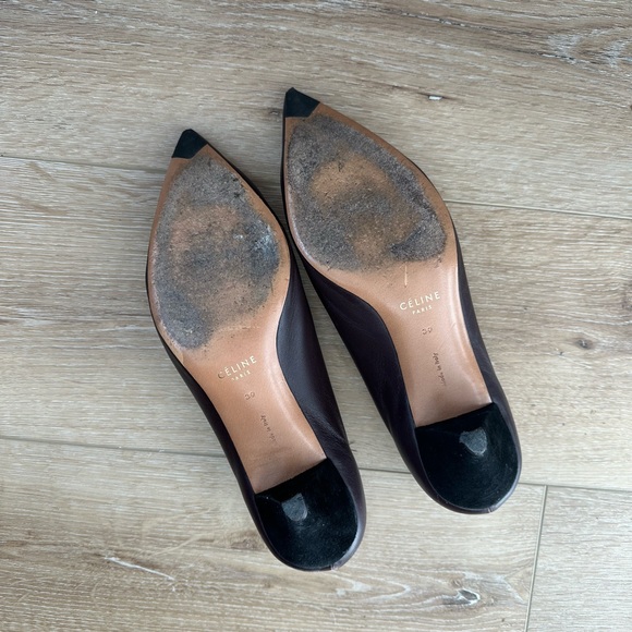 Celine Brown Leather Heels - Picture 3 of 6